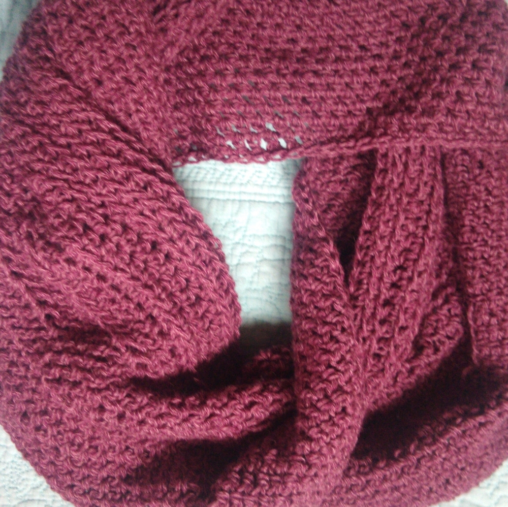 Peruvian handmade crocheted infinity scarf